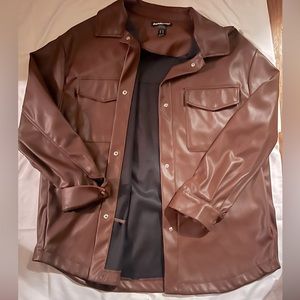 Charlotte Russe XL brown jacket brown buttons